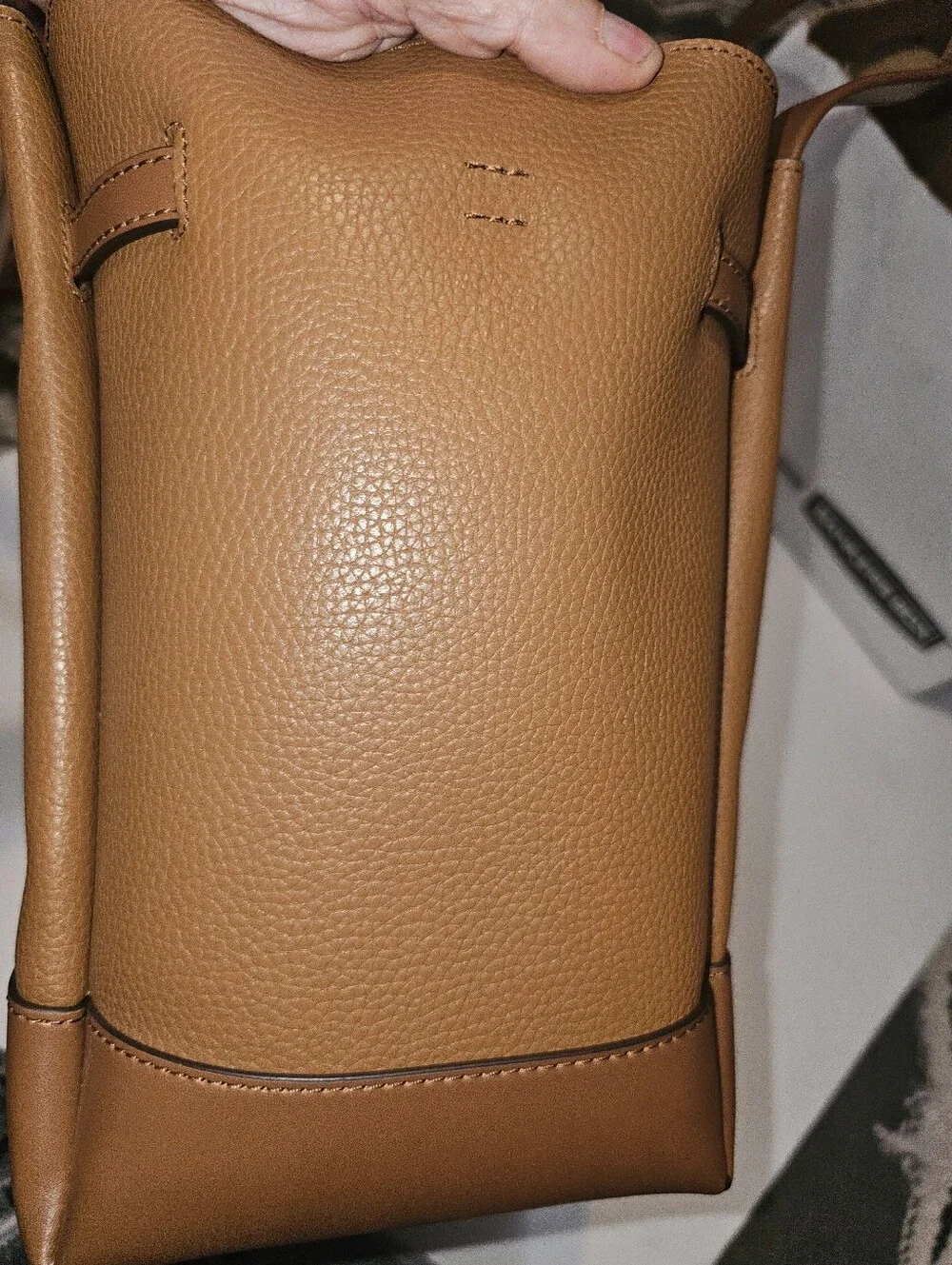 NEW Michael Kors Reed Large Tote Bag Tan/Gold